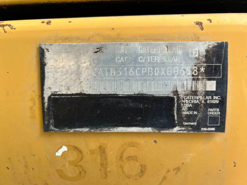 Tekerlekli ekskavatör Cat M316C: fotoğraf 7