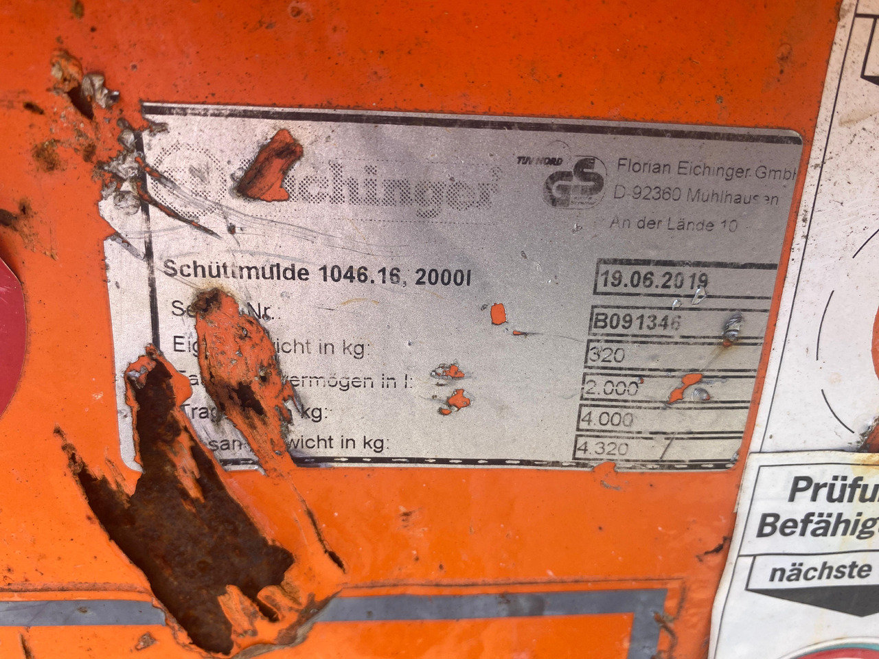 Eichinger Schuttmulde 1046.16, 2000l - Konteyner forklift: fotoğraf 3 Eichinger Schuttmulde 1046.16, 2000l - Konteyner forklift: fotoğraf 3