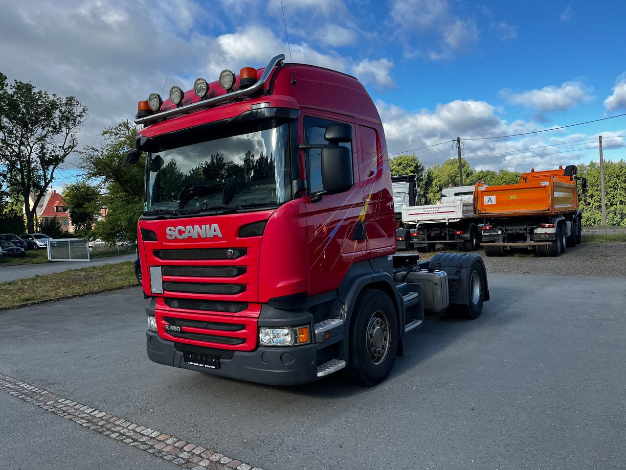 Scania R450 Sattelzugmaschine mit Kipphydraulik - Çekici: fotoğraf 1 Scania R450 Sattelzugmaschine mit Kipphydraulik - Çekici: fotoğraf 1