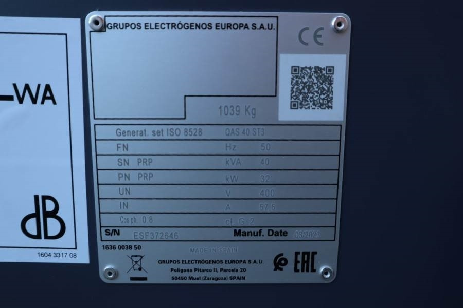 Elektrikli jeneratör Atlas Copco QAS 40 ST3 Valid inspection, *Guarantee! Diesel, 4: fotoğraf 7