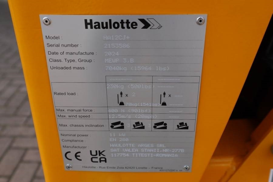 Haulotte HA12CJ+ Valid inspection, *Guarantee! Electric, 12 - Eklemli platform: fotoğraf 4 Haulotte HA12CJ+ Valid inspection, *Guarantee! Electric, 12 - Eklemli platform: fotoğraf 4