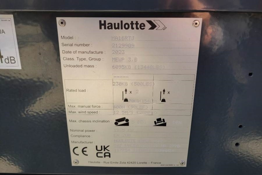 Haulotte HA16RTJ Valid Inspection, *Guarantee! Diesel, 4x4 - Eklemli platform: fotoğraf 3 Haulotte HA16RTJ Valid Inspection, *Guarantee! Diesel, 4x4 - Eklemli platform: fotoğraf 3
