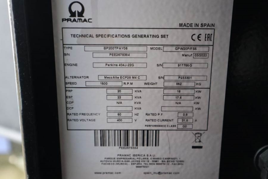 Pramac GPW20P Unused, Valid inspection, *Guarantee! Diese  finansal kiralama Pramac GPW20P Unused, Valid inspection, *Guarantee! Diese: fotoğraf 12