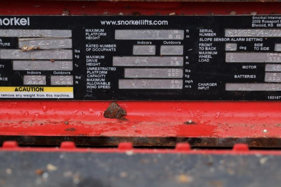 Snorkel SJ3219E Valid inspection, *Guarantee! Electric, 7, - Makasli platform: fotoğraf 4 Snorkel SJ3219E Valid inspection, *Guarantee! Electric, 7, - Makasli platform: fotoğraf 4