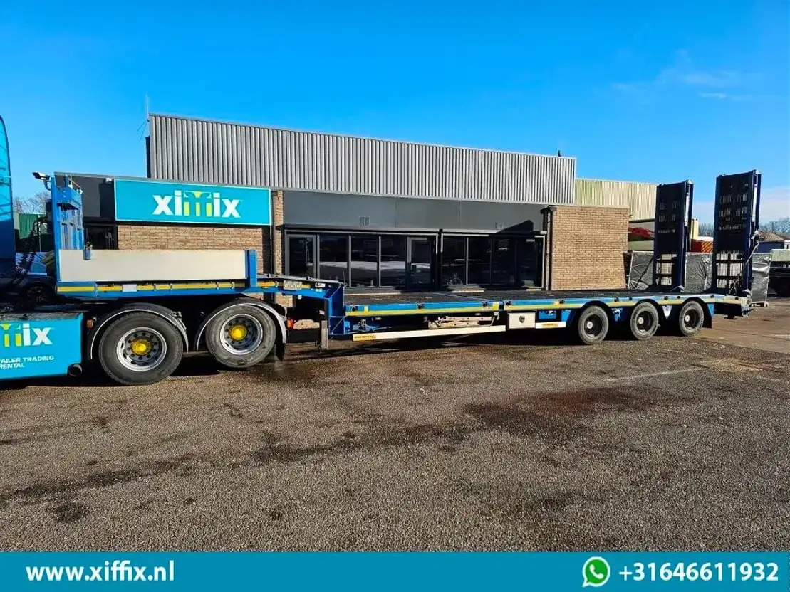 Faymonville 3-ass. Semi dieplader met dubbele hydr. Kleppen en hydr. Verstelbare - Alçak çerçeveli platform dorse: fotoğraf 5 Faymonville 3-ass. Semi dieplader met dubbele hydr. Kleppen en hydr. Verstelbare - Alçak çerçeveli platform dorse: fotoğraf 5