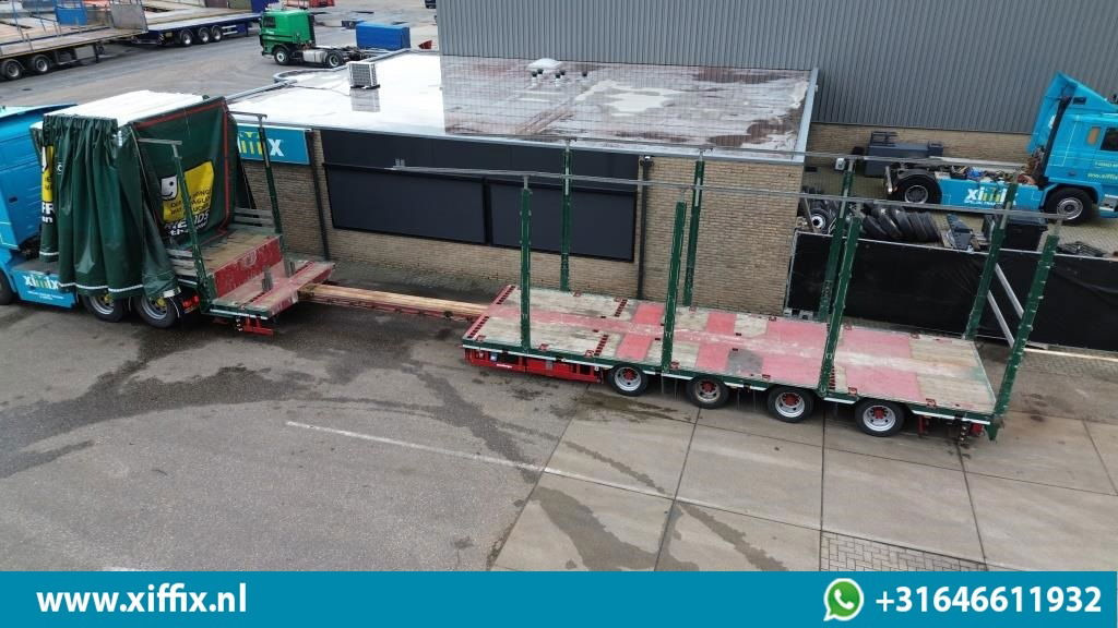 Meusburger 4-ass. Uitschuifbare semi dieplader met huifopbouw / 2x Naloop gestuu - Alçak çerçeveli platform dorse: fotoğraf 3 Meusburger 4-ass. Uitschuifbare semi dieplader met huifopbouw / 2x Naloop gestuu - Alçak çerçeveli platform dorse: fotoğraf 3