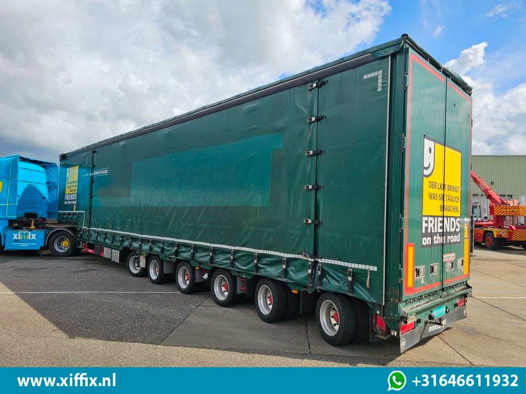 Meusburger 6-ass. Semi dieplader met elektische huifopbouw / 3x naloop gestuurd - Alçak çerçeveli platform dorse: fotoğraf 4 Meusburger 6-ass. Semi dieplader met elektische huifopbouw / 3x naloop gestuurd - Alçak çerçeveli platform dorse: fotoğraf 4