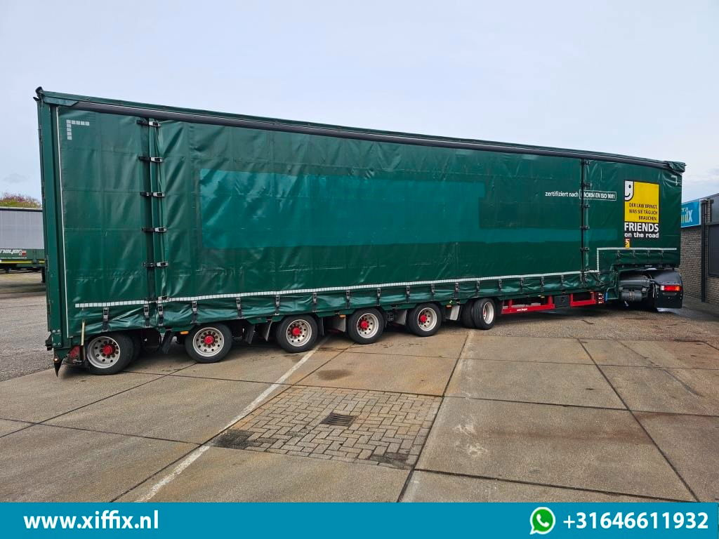 Meusburger 6-ass. Semi dieplader met elektrische huifopbouw / 3x naloop gestuurd - Alçak çerçeveli platform dorse: fotoğraf 5 Meusburger 6-ass. Semi dieplader met elektrische huifopbouw / 3x naloop gestuurd - Alçak çerçeveli platform dorse: fotoğraf 5