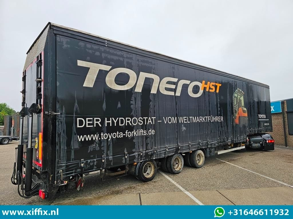 Wiese 3-ass. Semi dieplader met huifopbouw / Wiese 9 tons laadklep - Alçak çerçeveli platform dorse: fotoğraf 4 Wiese 3-ass. Semi dieplader met huifopbouw / Wiese 9 tons laadklep - Alçak çerçeveli platform dorse: fotoğraf 4