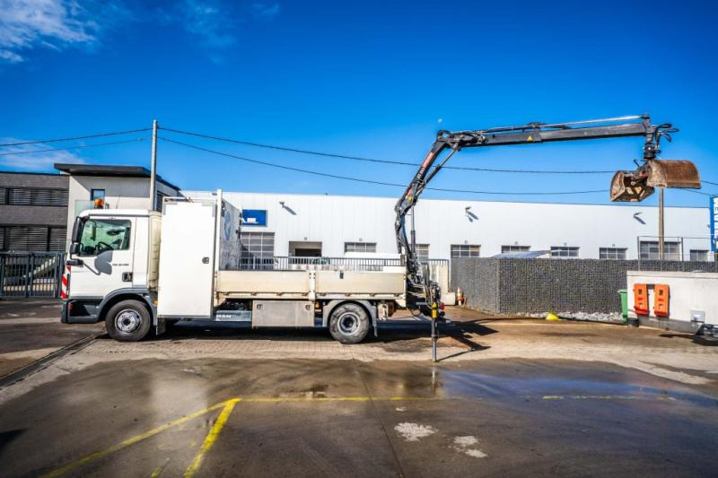 Sal/ Açık kasa kamyon, Vinçli kamyon MAN TGL 12.190 BL + HIAB 055 D-1 HIDUO: fotoğraf 6