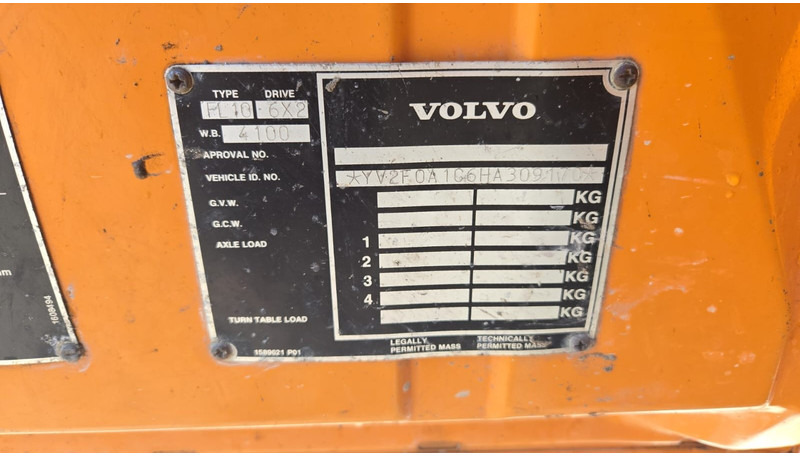Vidanjör Volvo FL 10 - 320 (10500L + 1500L / 10 TYRES FULL STEEL / HIGH PRESSURE + VACUUM / POMPE MANUELLE / MANUAL PUMP): fotoğraf 20
