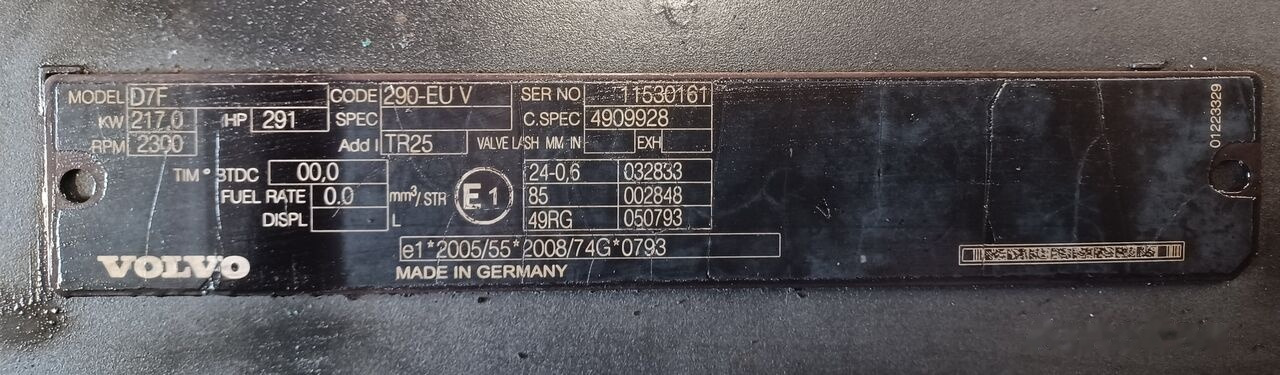 Volvo D7F 290 E5 Volvo FL - Motor - Kamyon: fotoğraf 5 Volvo D7F 290 E5 Volvo FL - Motor - Kamyon: fotoğraf 5