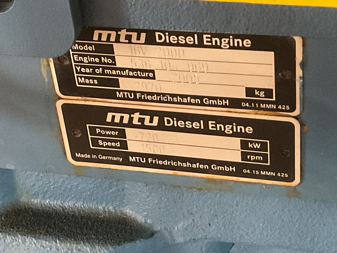 MTU 16V2000, 900KVA generatorset. Like brand new. Low standby hours - Elektrikli jeneratör: fotoğraf 4 MTU 16V2000, 900KVA generatorset. Like brand new. Low standby hours - Elektrikli jeneratör: fotoğraf 4