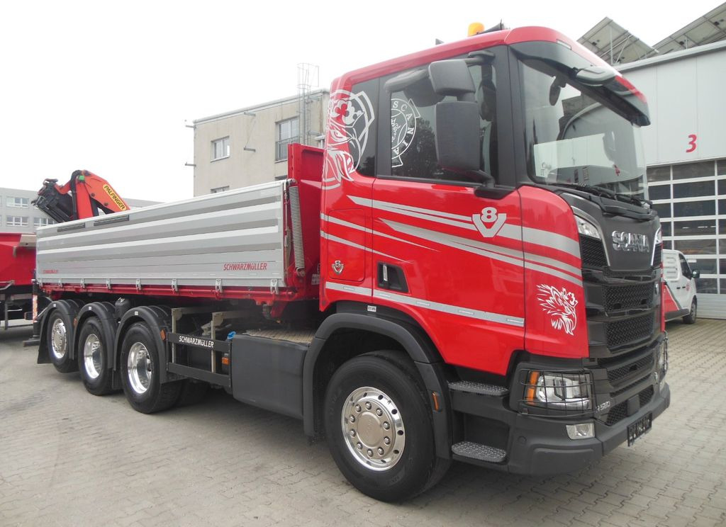 Scania R 580,8X4,KIPPER,BORDMATIC,PALFINGER PK 19.001 - Damperli kamyon, Vinçli kamyon: fotoğraf 2 Scania R 580,8X4,KIPPER,BORDMATIC,PALFINGER PK 19.001 - Damperli kamyon, Vinçli kamyon: fotoğraf 2
