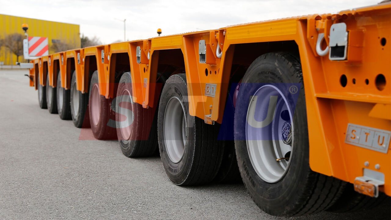 STU 8 AXLE LOWBED- HYDRAULIC STEERING AXLES / 8 ESSİEUX SURBAISSES-E - Alçak çerçeveli platform dorse: fotoğraf 4 STU 8 AXLE LOWBED- HYDRAULIC STEERING AXLES / 8 ESSİEUX SURBAISSES-E - Alçak çerçeveli platform dorse: fotoğraf 4