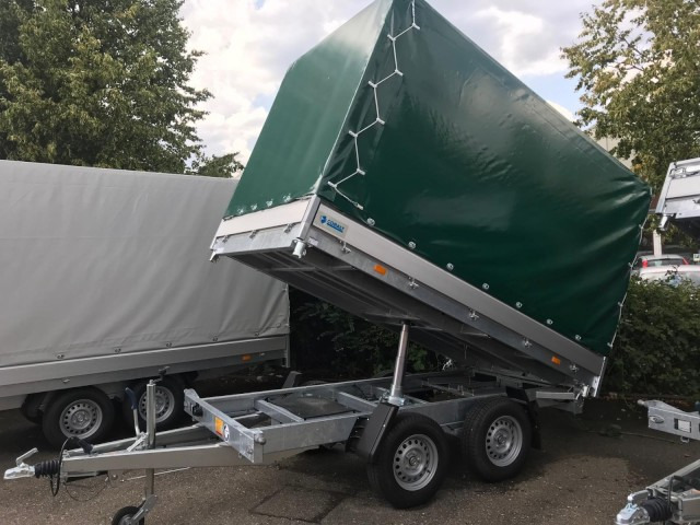 Hapert Cobalt 3-Seitenkipper HM-2 3050 x 1800 x 300 mm, ZG 3,0 to. E-Pumpe, Plane 180 cm - Damperli römork: fotoğraf 1 Hapert Cobalt 3-Seitenkipper HM-2 3050 x 1800 x 300 mm, ZG 3,0 to. E-Pumpe, Plane 180 cm - Damperli römork: fotoğraf 1