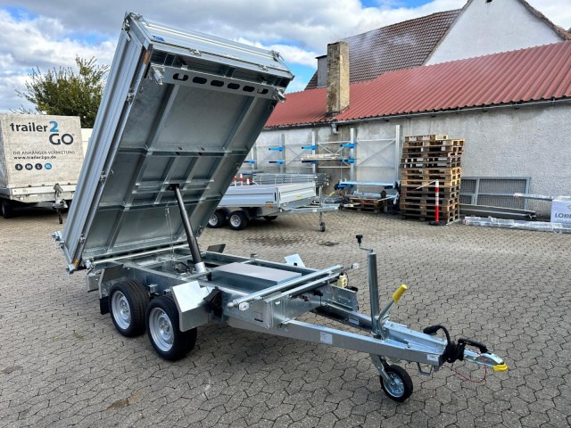 Humbaur 3-Seitenkipper HTK 2700.27 E-Pumpe Alu, 2670 x 1500 x 350 mm, 2,7 to. - Damperli römork: fotoğraf 1 Humbaur 3-Seitenkipper HTK 2700.27 E-Pumpe Alu, 2670 x 1500 x 350 mm, 2,7 to. - Damperli römork: fotoğraf 1