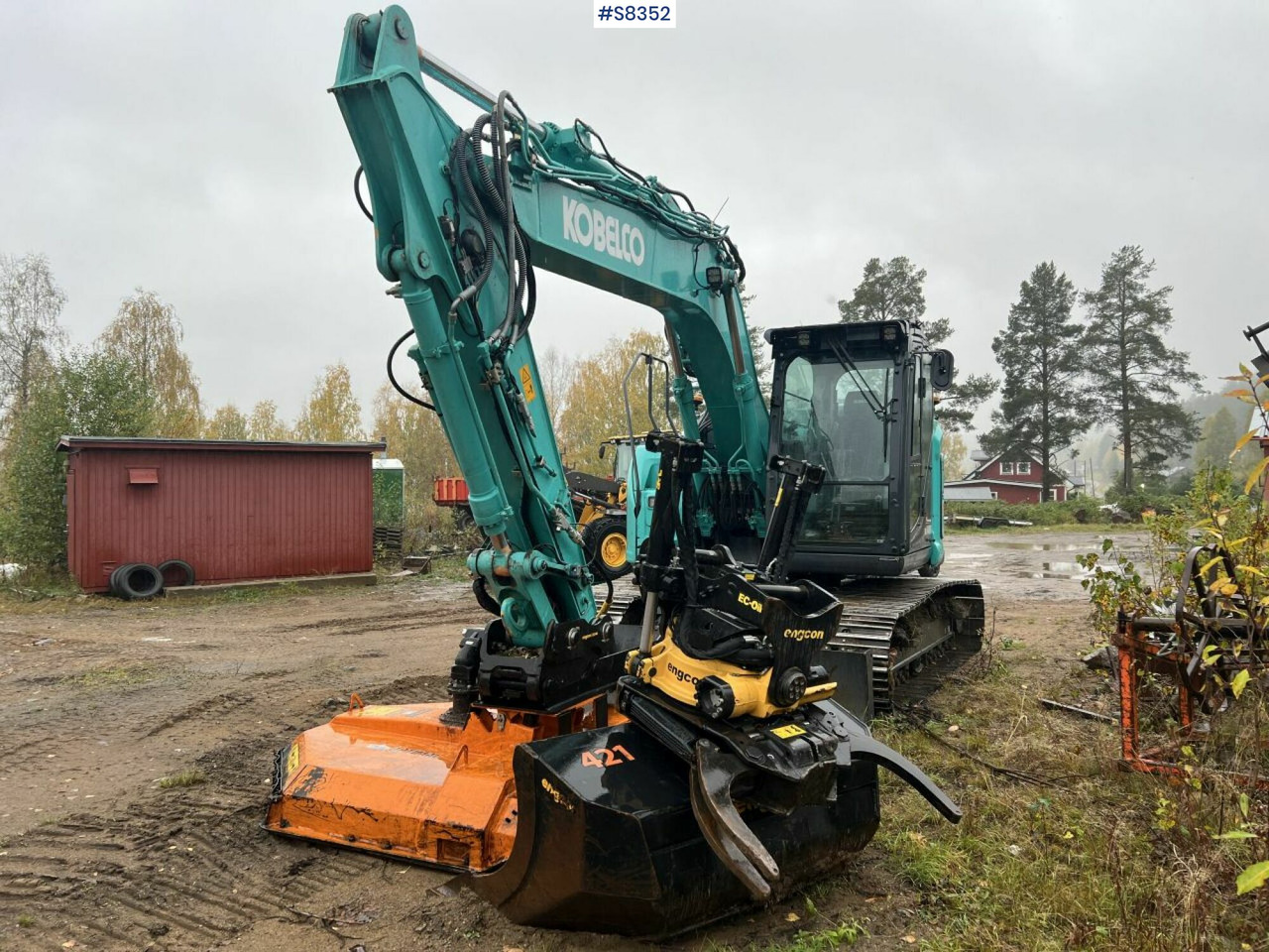 KOBELCO SK140 SRLC-7 with Trejon Cutting unit and Engcon tiltrotator (SEE VIDEO) - Paletli ekskavatör: fotoğraf 1 KOBELCO SK140 SRLC-7 with Trejon Cutting unit and Engcon tiltrotator (SEE VIDEO) - Paletli ekskavatör: fotoğraf 1