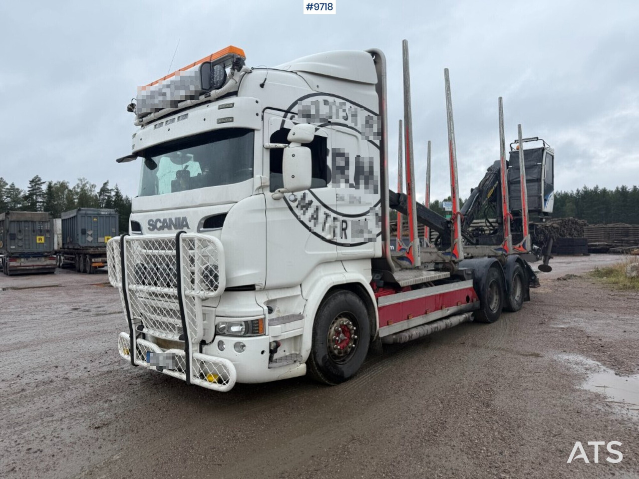 Log truck Scania R520 with crane - Tomruk kamyonu, Vinçli kamyon: fotoğraf 1 Log truck Scania R520 with crane - Tomruk kamyonu, Vinçli kamyon: fotoğraf 1