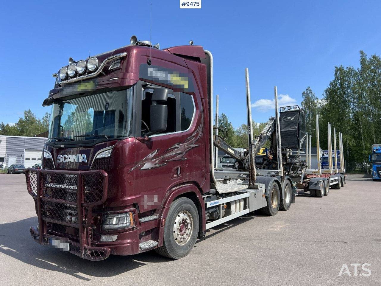 Scania R580 Logging truck with crane and trailer - Tomruk kamyonu: fotoğraf 2 Scania R580 Logging truck with crane and trailer - Tomruk kamyonu: fotoğraf 2