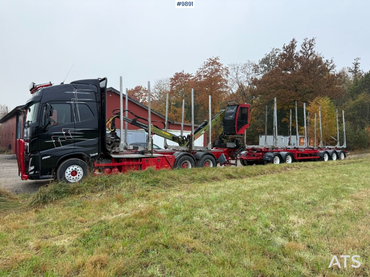 Tomruk kamyonu, Vinçli kamyon Volvo FH64 R Timber truck, trailer and crane: fotoğraf 13 Tomruk kamyonu, Vinçli kamyon Volvo FH64 R Timber truck, trailer and crane: fotoğraf 13