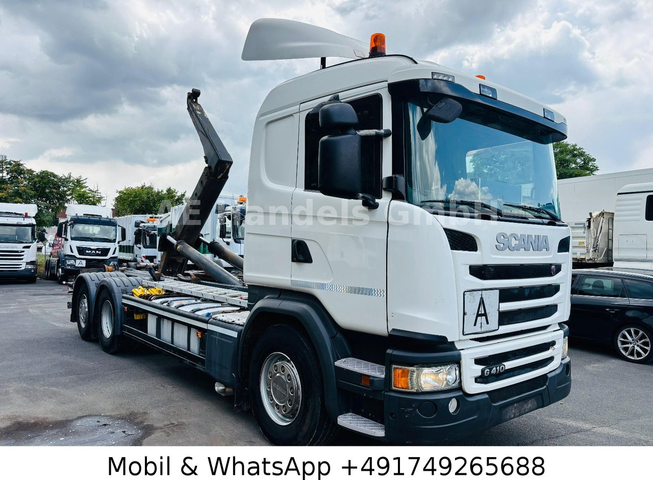 Scania G410 BL 6x2 *Retarder/MEILLER-RK.20.67/Lenk+Lift - Kancalı yükleyici kamyon: fotoğraf 1 Scania G410 BL 6x2 *Retarder/MEILLER-RK.20.67/Lenk+Lift - Kancalı yükleyici kamyon: fotoğraf 1