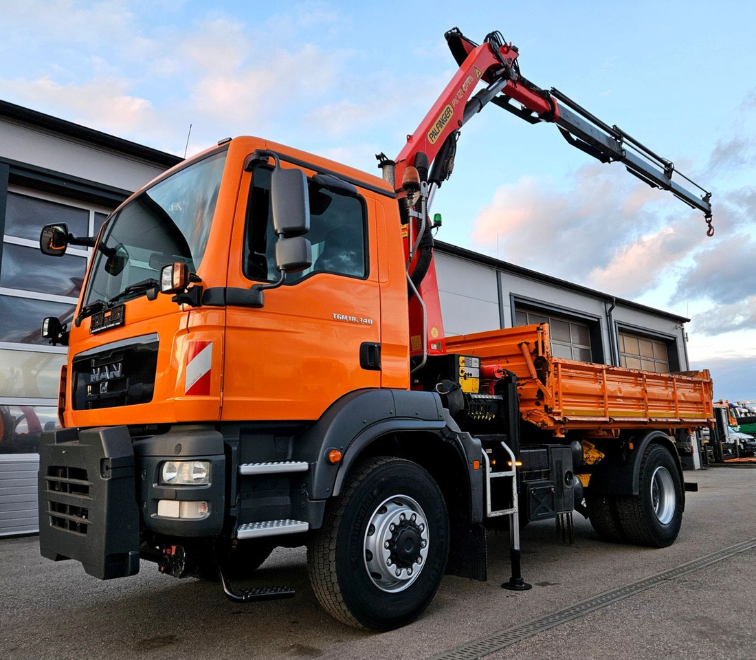 MAN TGM 18.340 4x4 Palfinger PK12001 EH Kran Euro5 - Damperli kamyon, Vinçli kamyon: fotoğraf 2 MAN TGM 18.340 4x4 Palfinger PK12001 EH Kran Euro5 - Damperli kamyon, Vinçli kamyon: fotoğraf 2
