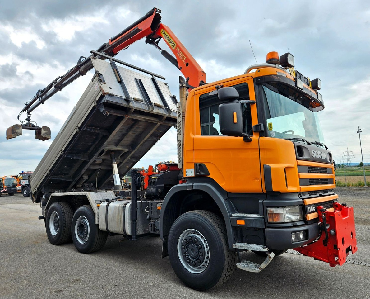 Damperli kamyon, Vinçli kamyon Scania P114 380 6x4-4 Palfinger PK12502 Kran Funk: fotoğraf 11