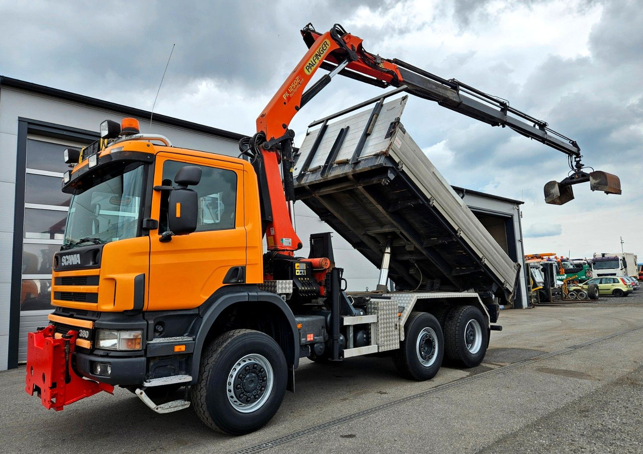 Damperli kamyon, Vinçli kamyon Scania P114 380 6x4-4 Palfinger PK12502 Kran Funk: fotoğraf 9