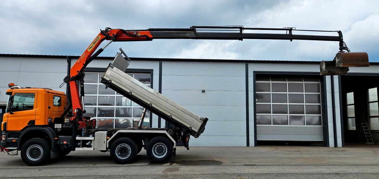Damperli kamyon, Vinçli kamyon Scania P114 380 6x4-4 Palfinger PK12502 Kran Funk: fotoğraf 10