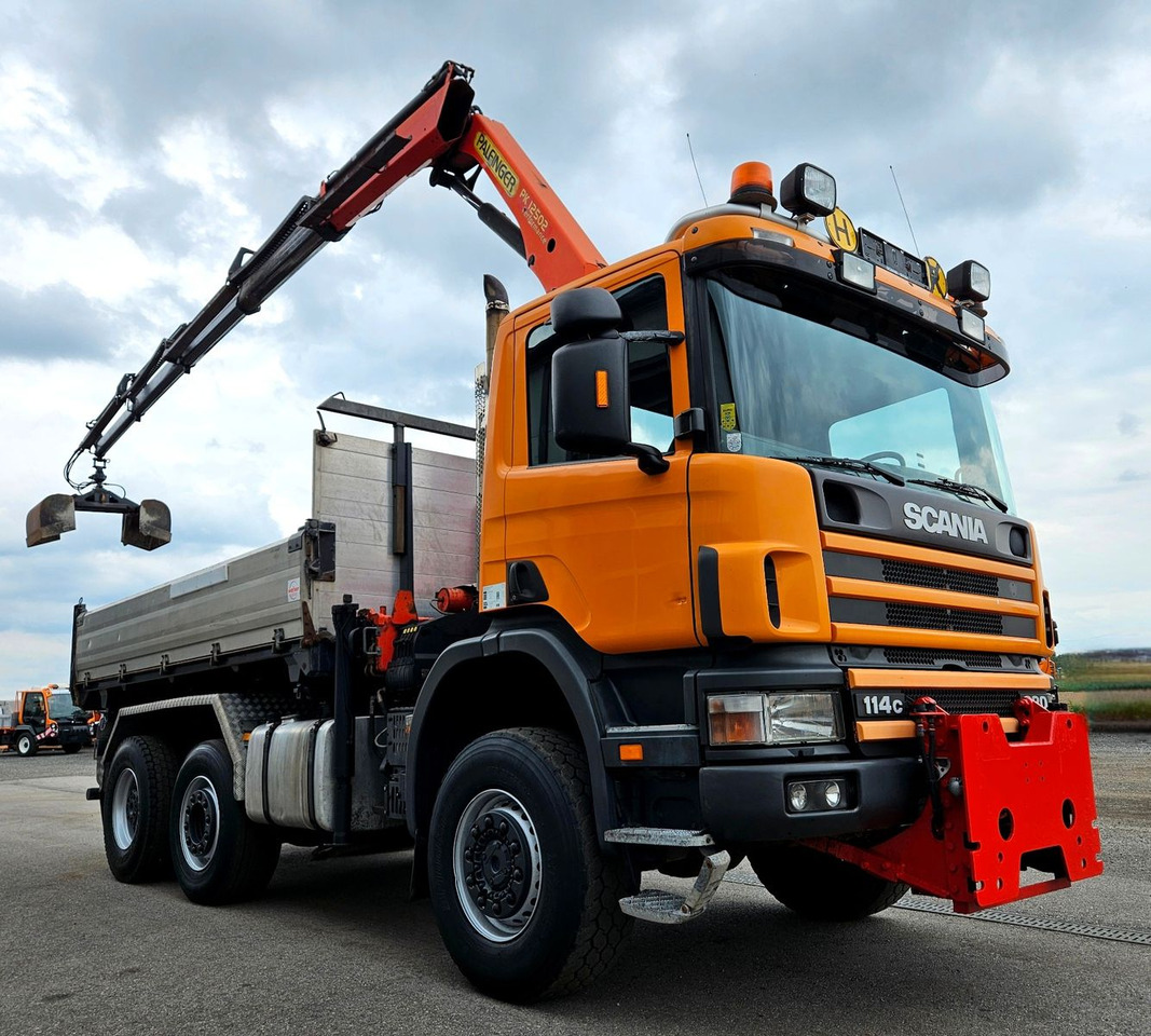 Scania P114 380 6x4-4 Palfinger PK12502 Kran Funk - Damperli kamyon, Vinçli kamyon: fotoğraf 2 Scania P114 380 6x4-4 Palfinger PK12502 Kran Funk - Damperli kamyon, Vinçli kamyon: fotoğraf 2