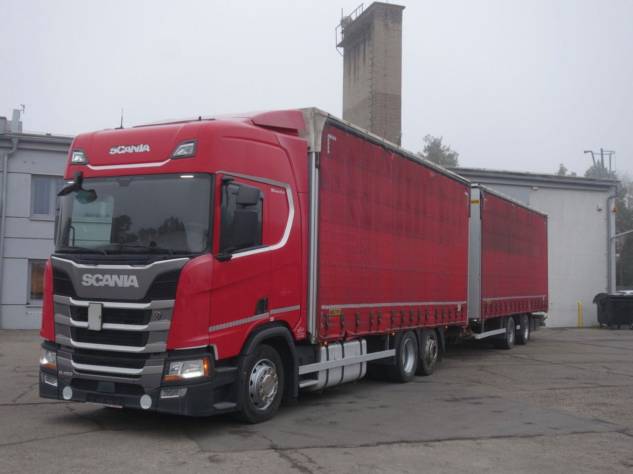 Scania R450 6x2 120cm3, Durchfahren, Retarder - Tenteli kamyon: fotoğraf 1 Scania R450 6x2 120cm3, Durchfahren, Retarder - Tenteli kamyon: fotoğraf 1