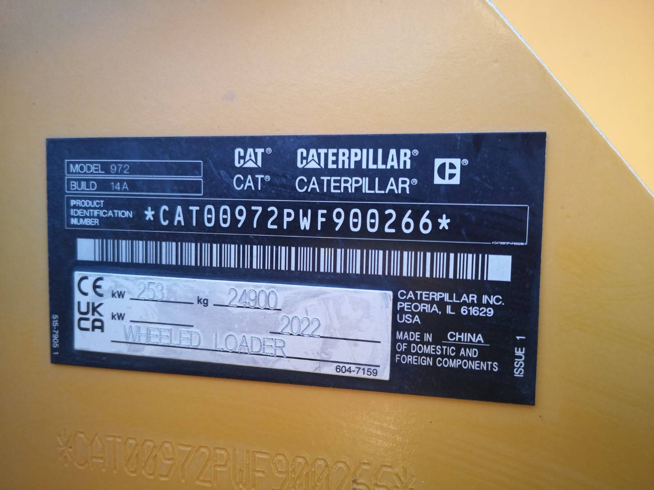 Tekerlekli yükleyici CAT 972: fotoğraf 6