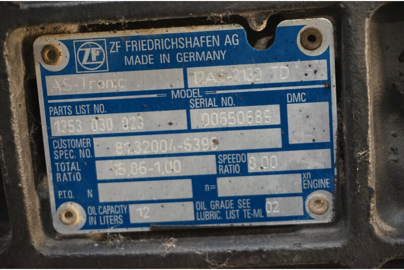 ZF 12AS2130DD TGS 81.32004-6257 - Vites kutusu - Kamyon: fotoğraf 5 ZF 12AS2130DD TGS 81.32004-6257 - Vites kutusu - Kamyon: fotoğraf 5