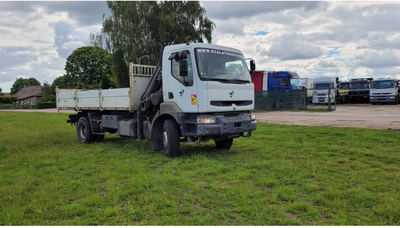 Damperli kamyon, Vinçli kamyon Renault Kerax 270 4x2 Euro 2 Tipper Truck Crane HIAB: fotoğraf 15