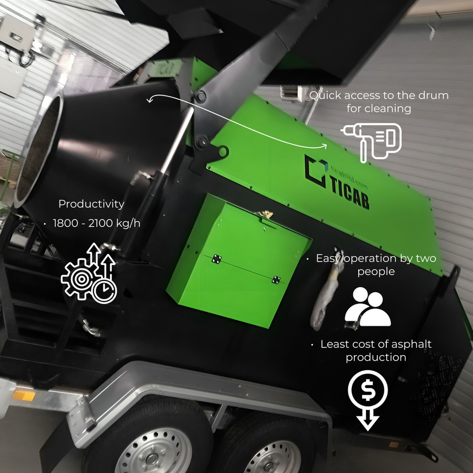 TICAB New Mini-asphalt plant, Asphalt Recycling Machine, Manufacturer, 2.0 t per hour - Asfalt santrali: fotoğraf 4 TICAB New Mini-asphalt plant, Asphalt Recycling Machine, Manufacturer, 2.0 t per hour - Asfalt santrali: fotoğraf 4