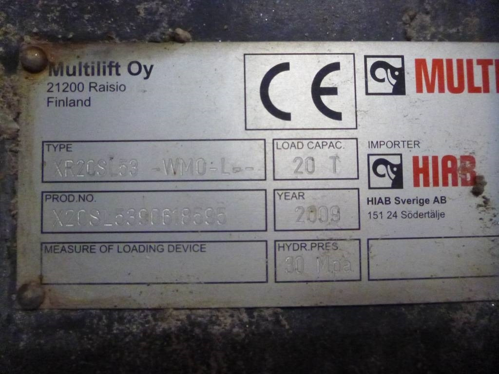 Hiab Multilift XR20SL53 - Kancalı yükleyici/ Hidrolift: fotoğraf 4 Hiab Multilift XR20SL53 - Kancalı yükleyici/ Hidrolift: fotoğraf 4