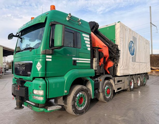 MAN TGS 35.480 10x6,E5,Palfinger PK92002+JIB+winch - Vinçli kamyon, Tenteli kamyon: fotoğraf 1 MAN TGS 35.480 10x6,E5,Palfinger PK92002+JIB+winch - Vinçli kamyon, Tenteli kamyon: fotoğraf 1