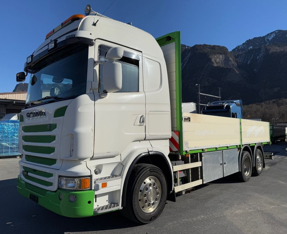 Scania R480 LB 6x2, E6, Pritsche mit Krankonsole - Sal/ Açık kasa kamyon: fotoğraf 1 Scania R480 LB 6x2, E6, Pritsche mit Krankonsole - Sal/ Açık kasa kamyon: fotoğraf 1