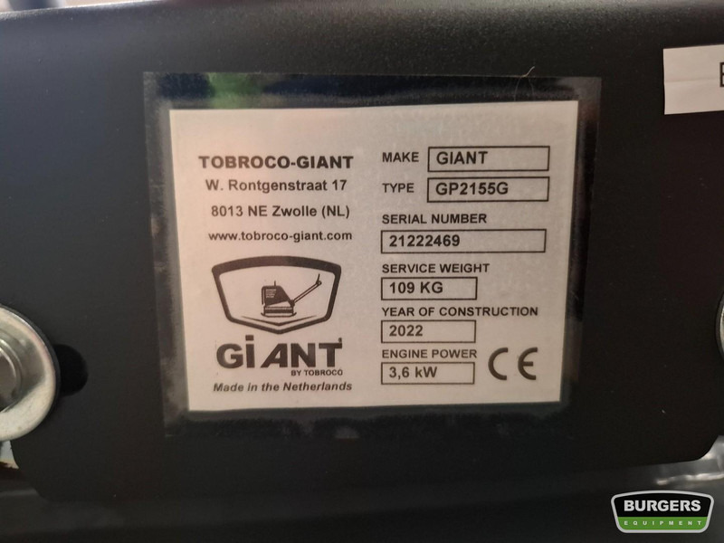 Giant GP2155G Trilplaat NIEUW - Titreşimli kompaktör: fotoğraf 4 Giant GP2155G Trilplaat NIEUW - Titreşimli kompaktör: fotoğraf 4