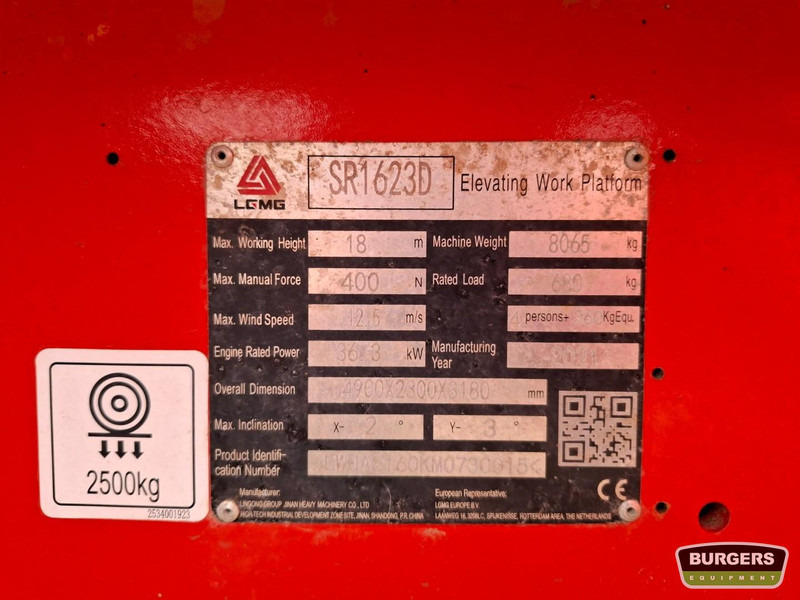 LGMG SR1623D (SR5390D) - Makasli platform: fotoğraf 5 LGMG SR1623D (SR5390D) - Makasli platform: fotoğraf 5