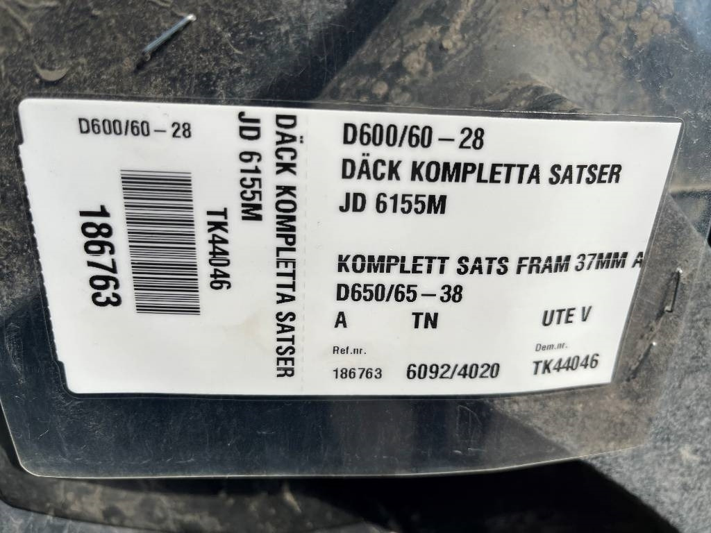 Alliance 650/65R38 600/60R28 till JD 6155 M - Lastik - Tarım araçları: fotoğraf 2 Alliance 650/65R38 600/60R28 till JD 6155 M - Lastik - Tarım araçları: fotoğraf 2