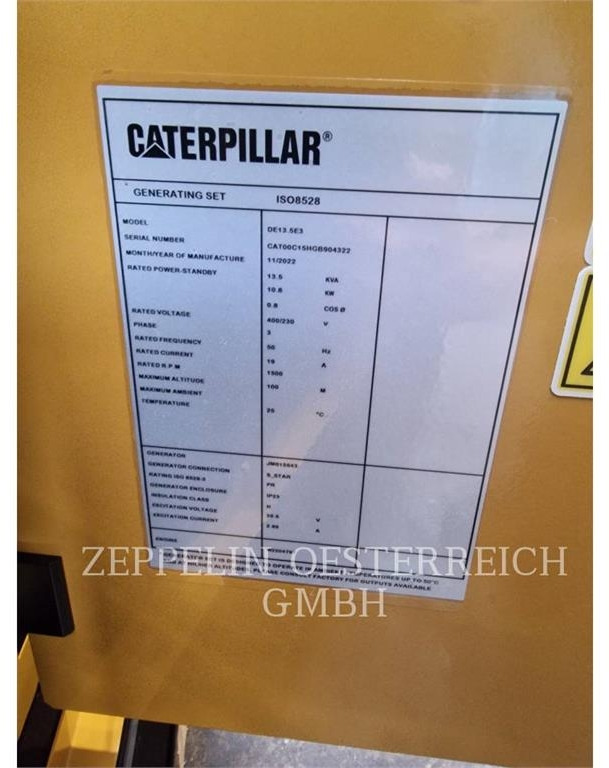 CAT DE13,5E3 B - Elektrikli jeneratör: fotoğraf 5 CAT DE13,5E3 B - Elektrikli jeneratör: fotoğraf 5