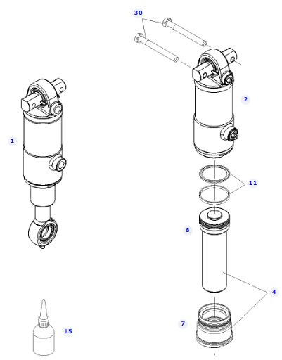 Fendt 414 Vario - siłownik hydrauliczny G404300050010 - Hidrolik silindir - Tarım araçları: fotoğraf 1 Fendt 414 Vario - siłownik hydrauliczny G404300050010 - Hidrolik silindir - Tarım araçları: fotoğraf 1