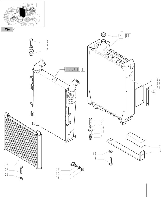 New Holland T6090 Chłodnica 87737096 - Radyatör - Tarım araçları: fotoğraf 1 New Holland T6090 Chłodnica 87737096 - Radyatör - Tarım araçları: fotoğraf 1