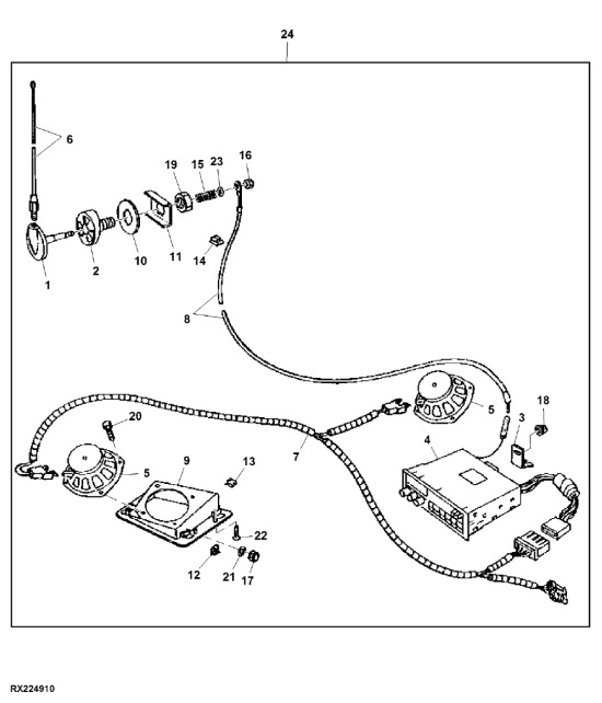 RE321112 John Deere 8345R - Zestaw radiowy - Gösterge panosu - Traktör: fotoğraf 1 RE321112 John Deere 8345R - Zestaw radiowy - Gösterge panosu - Traktör: fotoğraf 1