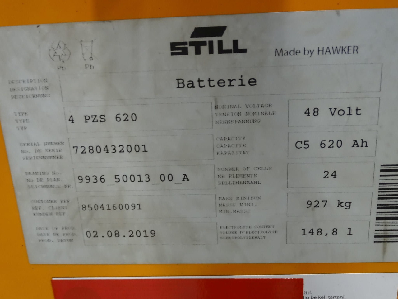 Battery Package 2 pieces - Akümülatör - Malzeme taşıma ekipmanı: fotoğraf 2 Battery Package 2 pieces - Akümülatör - Malzeme taşıma ekipmanı: fotoğraf 2