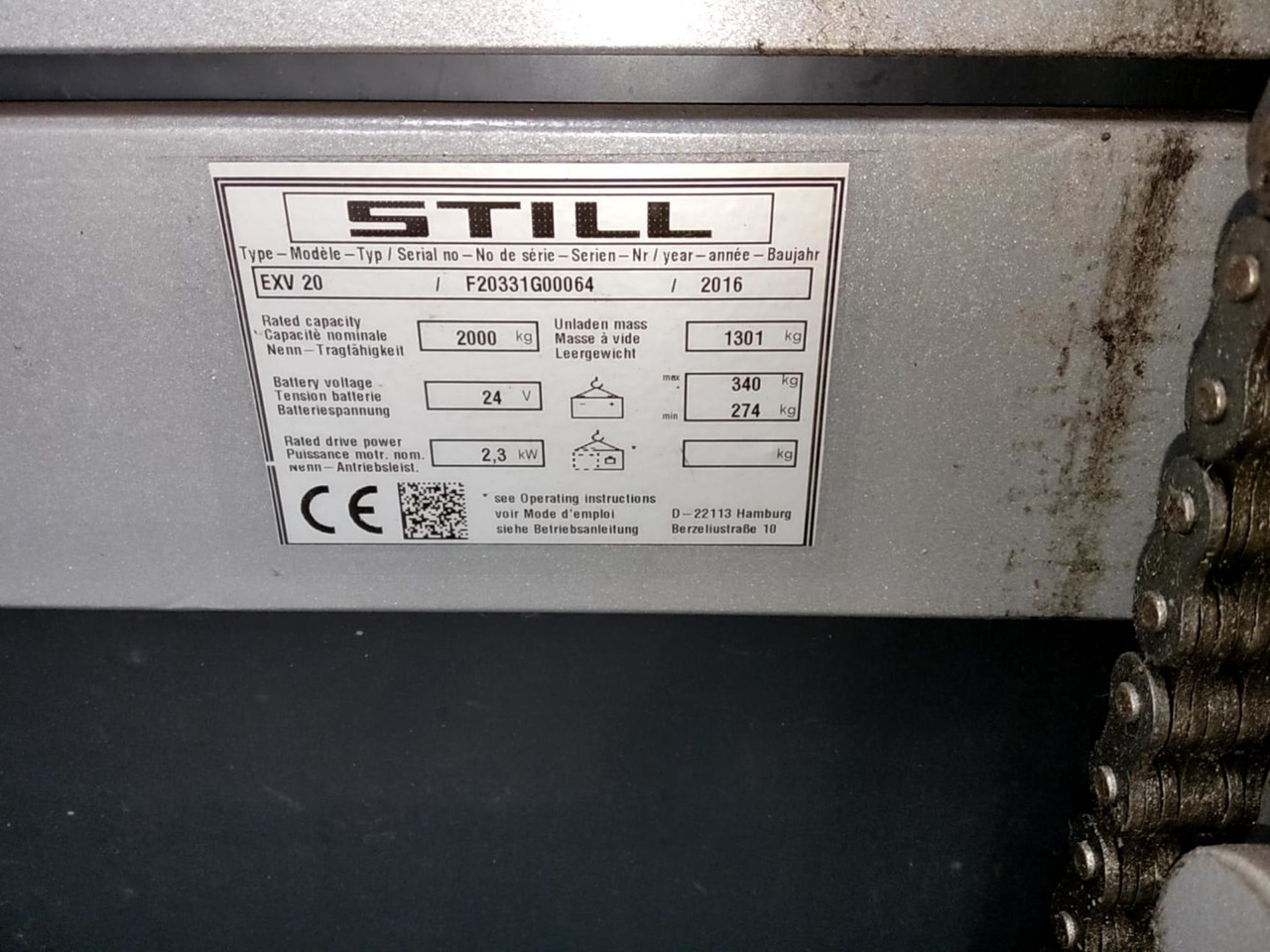 STILL EXV20 - Istif makinası: fotoğraf 5 STILL EXV20 - Istif makinası: fotoğraf 5