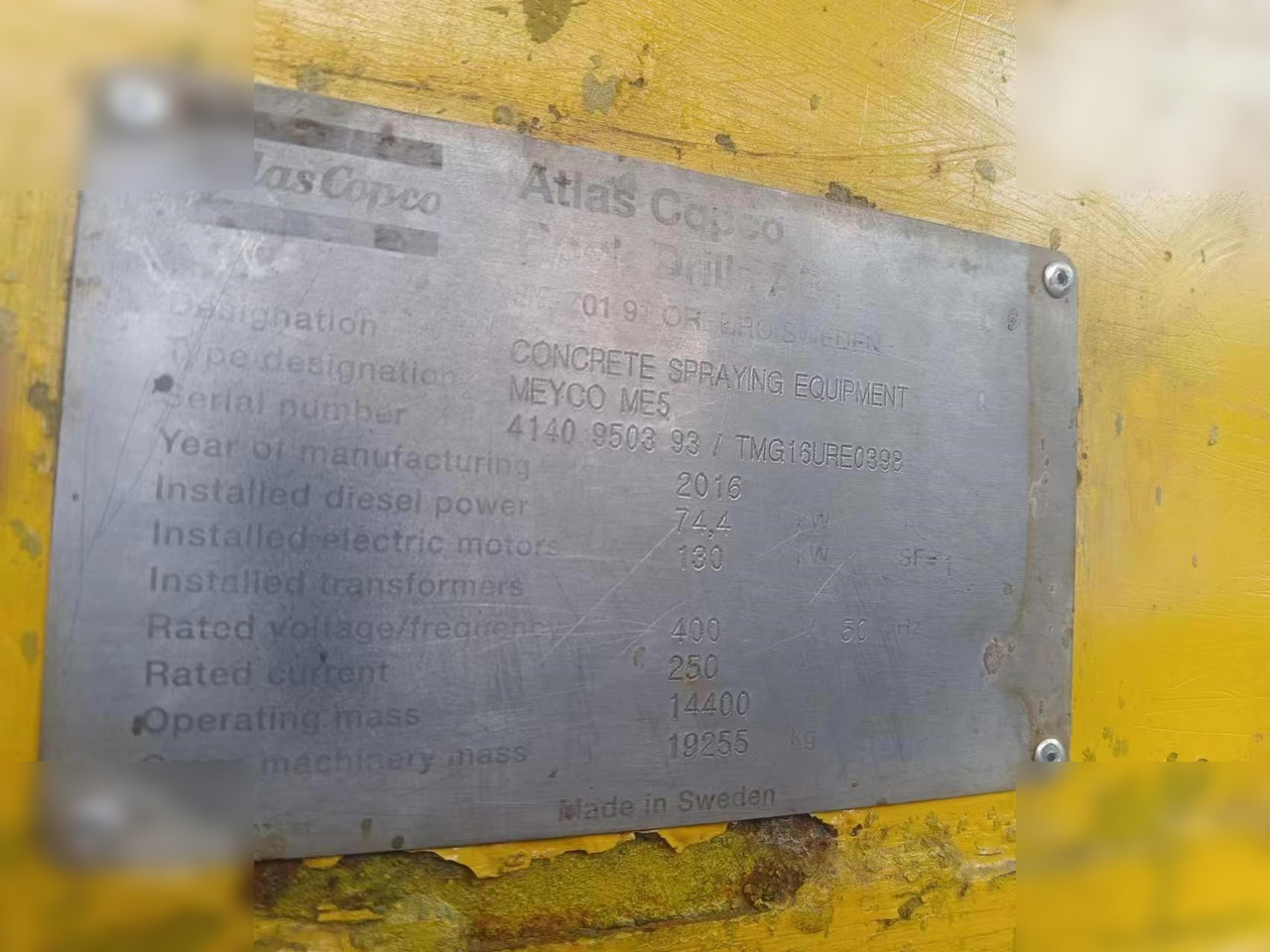 2016 EPIROC MEYCO ME5 MOUNTED ON 2016 ATLAS ARK254K - Mobil beton pompası: fotoğraf 5 2016 EPIROC MEYCO ME5 MOUNTED ON 2016 ATLAS ARK254K - Mobil beton pompası: fotoğraf 5