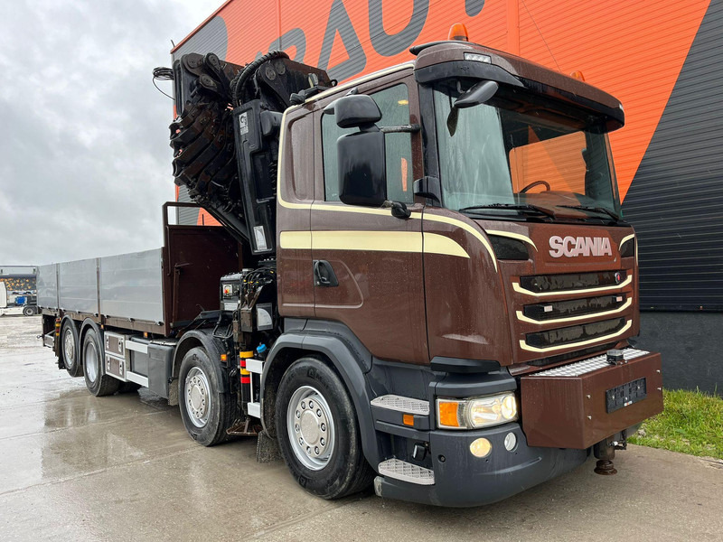 Scania G 450 8x2*6 HIAB 622E-8 + JIB / PLATFORM L=6715 mm - Sal/ Açık kasa kamyon, Vinçli kamyon: fotoğraf 4 Scania G 450 8x2*6 HIAB 622E-8 + JIB / PLATFORM L=6715 mm - Sal/ Açık kasa kamyon, Vinçli kamyon: fotoğraf 4